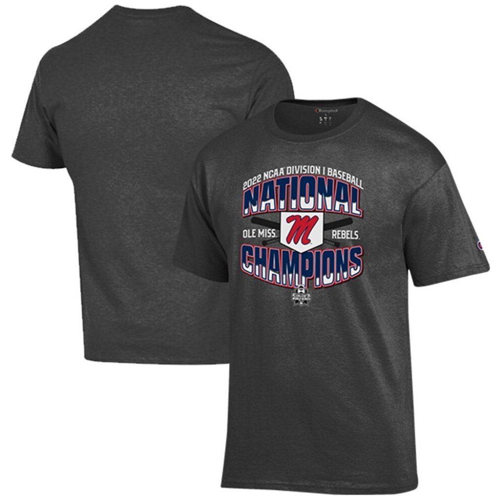 Champion Ole Miss 2022 Baseball College World Series Champions Nwt Large